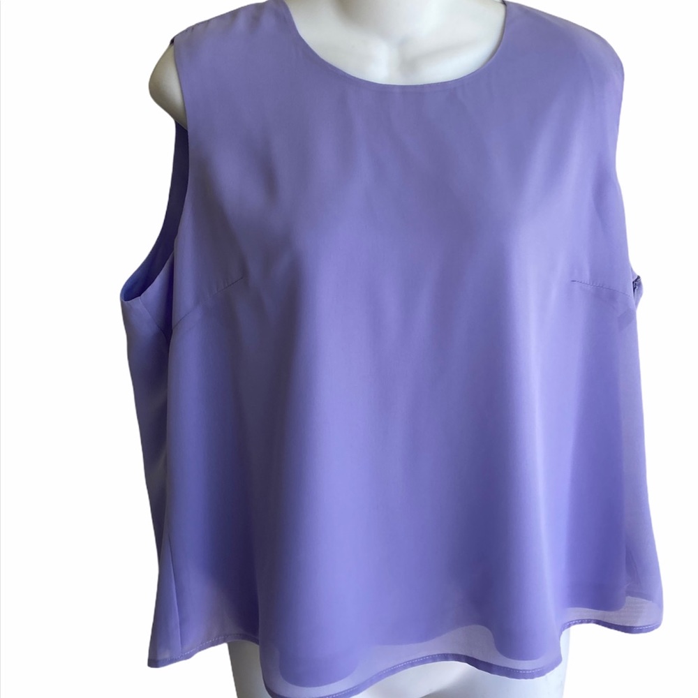 New Lavender Appleseed Sleeveless Chiffon Top 18P